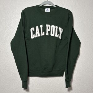 Champion Y2K Cal Poly Stitched Crewneck Pullover XS Eco Fleece San Luis Obispo